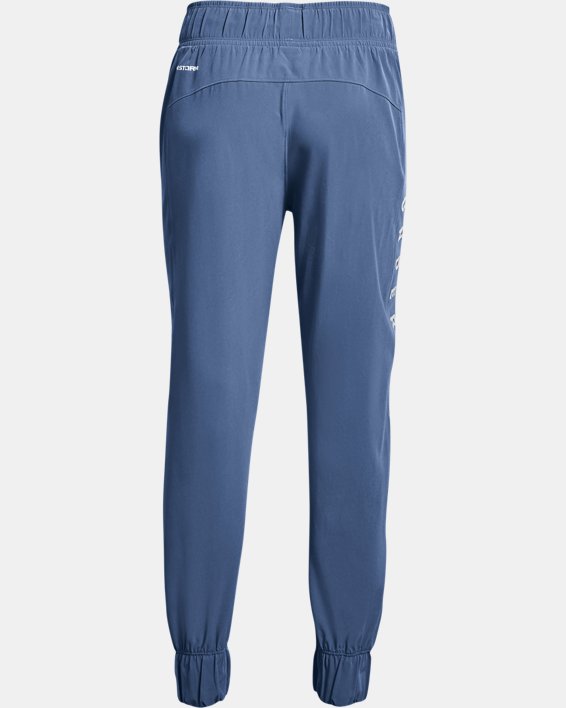 Women's UA Woven Branded Pants, Blue, pdpMainDesktop image number 6